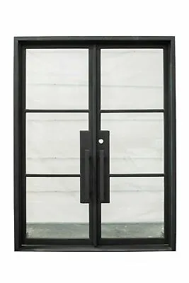 Hico Pre Hung Steel Front Entry French Door Clear Glass 72  X 96  Right Active • $4795