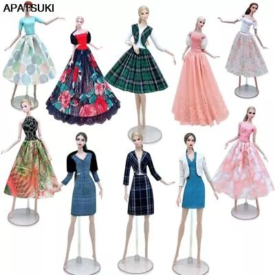 Fashion Doll Clothes Set For 11.5  Doll Outfits Dress Gown Shirt Skirt Coat 1/6 • $5.02