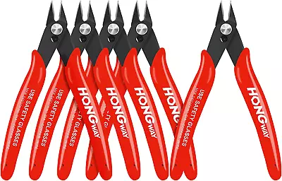 Hongway 5Pcs Wire Cutters Micro Flush Cutters With Spring Wire Cutting Pliers • $14.13