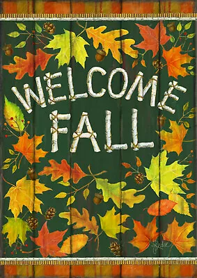 Welcome Fall Leaves Acorn Autumn Thanksgiving Mini Window Garden Yard Flag New • $8.97