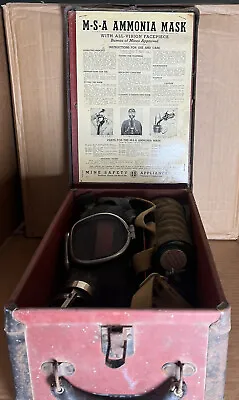 Vintage MSA Ammonia Gas Mask With Original Box • $175