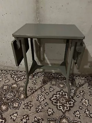 $89.99 • Buy Vtg Metal Drop Leaf Typewriter Table MCM Gray Great Condition