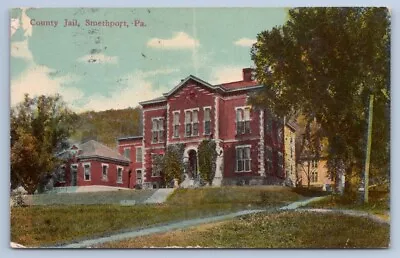 Smethport PA Pennsylvania Postcard County Jail C1914 McKean County To Kane PA • $19.99