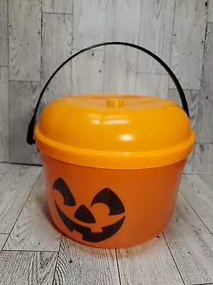 Vintage 1986 McDonalds McPunk'n Pumpkin Halloween Candy Trick Or Treat Bucket • $22