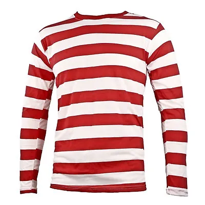 Adult Men's NYC Long Sleeve Punk Mime Halloween Costume Striped Shirt • $24.99