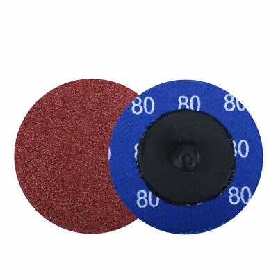 50PCS 2  80 Grit Aluminum Oxide Roll Lock Die Grinder Quick Change Sanding Disc • $18.59