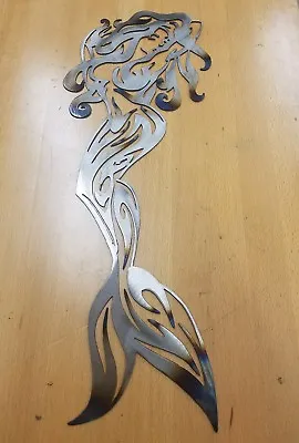 Mermaid Metal Wall Art Plasma Cut Decor  Gift Idea Nautical • $58.99