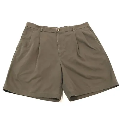 Mens Haggar Denim Shorts Green 100% Cotton 38” Casual Made In USA ~Vintage • $15.99