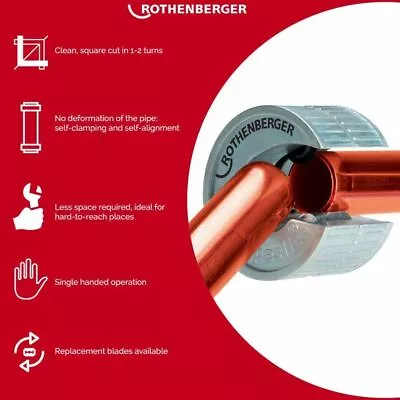 Rothenberger Pipeslice Copper Pipe Slice Cutter 12mm - 28mm • £32.25