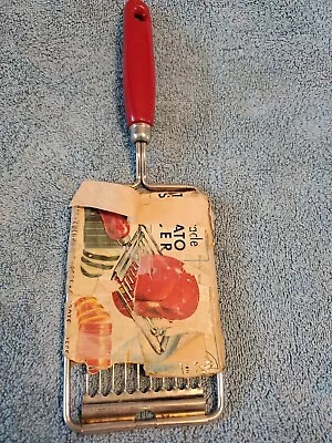 Vintage EKCO Miracle Tomato Slicer W/ Red Wooden Handle Cucumbers Eggs Cheese • $14.99