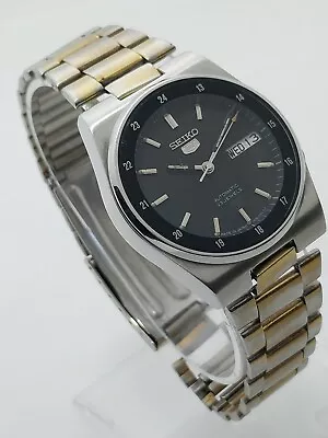 Vintage Seiko 5 Automatic 23 Jewels Men's Wrist Watch Ref 7s36A Japan Made • $60.99