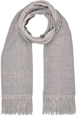 New Radley Colour Block Dog Scarf -   Natural Grey BNWT  Rrp £69 • £29