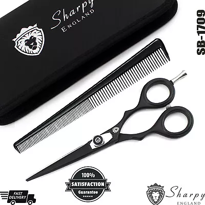 Professional Hair Stylist Salon Barber Hairdressing Scissors Kit & Black Comb • £8.99