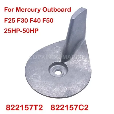 Zinc Trim Tab Anode For Mercury Outboard Motor 30HP-50HP CM822157C2Z 822157T2 • $29.99