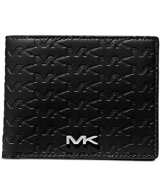 Michael Kors Men's Malone Debossed Logo Bifold Leather Wallet Black New $98 • $49.98