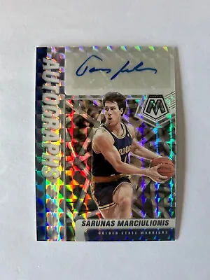 2020-21 Mosaic Sarunas Marciulionis SP Silver Prizm Autograph Warriors Auto Card • $12.50