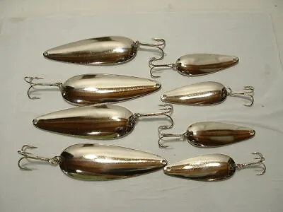 Vintage Weber Mixed Lot Of Brass Polished Nickel Fishing SpoonLot • $8