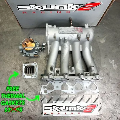 Skunk2 Intake Manifold &70mm Throttle Body For Honda Acura D16 SOHC Free Gaskets • $389.95