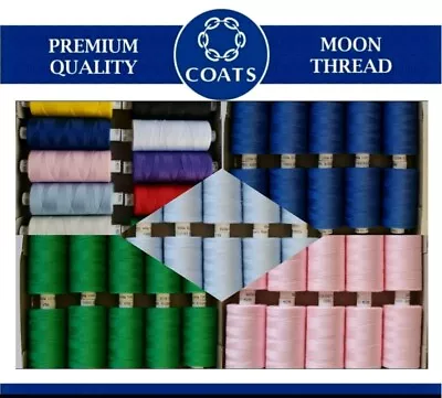 £10.95 • Buy Coats Moon Tkt-120  Spun Polyester Sewing & Overlocking Thread 10 X1000y Reels
