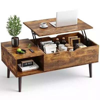 Coffee Table Lift Top Coffee TablesRising Tabletop Wood Dining Center Tables • $52.74