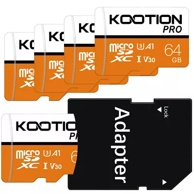 5 Pack 64GB U3 V30 Micro SD Card Memory Card Ultra Micro SDXC High Speed TF Card • $20.29