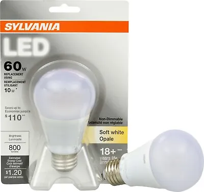 Sylvania 10W A19 LED Soft White 800 Lm Light Bulb - 10W • $8.99