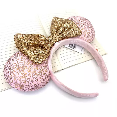 Gold Bow Minnie Mouse Ears Disney- 100th Headband For Women Girl Causal Hairband • $18.74