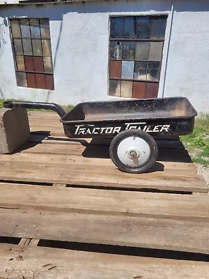 Vintage Pedal Car Tractor  Tractor Trailer  In Black! • $79.99