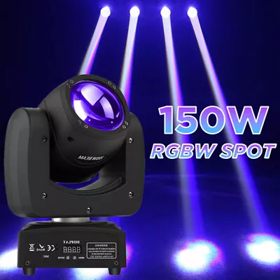 150W RGBW LED Moving Head Light DMX Stage Beam Spot Lighting DJ Disco Party Show • $94.99