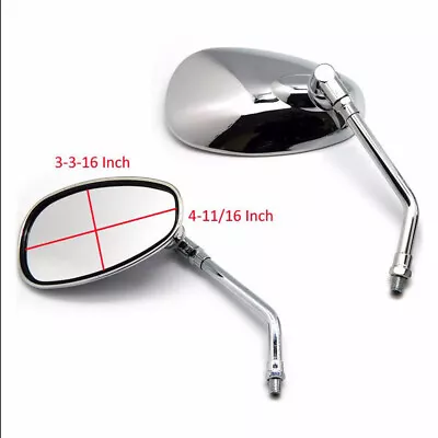 US Chrome Motorcycle Mirrors Fit For Victory Cross Country Side Mirrors ×2PCS • $29.99