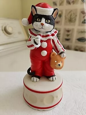 Vintage Schmid Gordon Fraser Music Box Clown Cat • $12.99