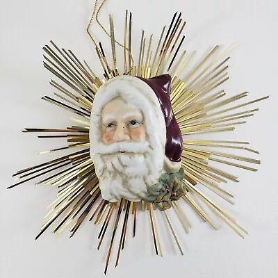 Old World Santa Claus Gold Foil Tinsel Star Christmas Ornament Midwest Importers • $23.04