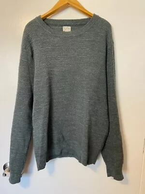 Men’s J Crew Long Thick Waffle Crewneck Soft Sweater Size Large • $25