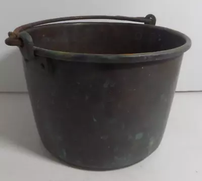 Heavy Copper Bucket Rustic Vintage About 1 Gallon • $79