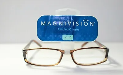 NEW!  FOSTER GRANT MAGNIVISION READING GLASSES: Brown - Tammy F 1.50 • $10