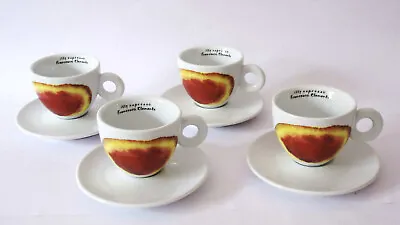 4x Espresso ILLY Cups Saucers Art Collection 2011 Cappuccino FRANCESCO CLEMENTE • £42