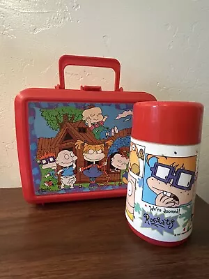 Vintage 1997 Aladdin Nickelodeon Viacom Rugrats Plastic Lunchbox With Thermos • $20