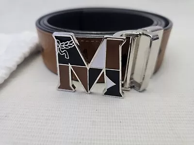 MCM Claus Epoxy M Reversible Belt   In Visetos Men's Size 42 Or 44 • $130