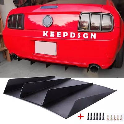 For Ford Mustang S197 GT V8 Rear Diffuser Bumper Splitter 4 Fins Chin 22  X 20  • $69.06