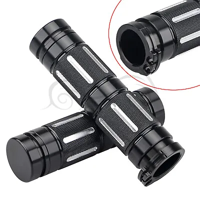 Black 1  Motorcycle Handlebar Hand Grips For Harley Electra Glide Ultra Classic • $25.98