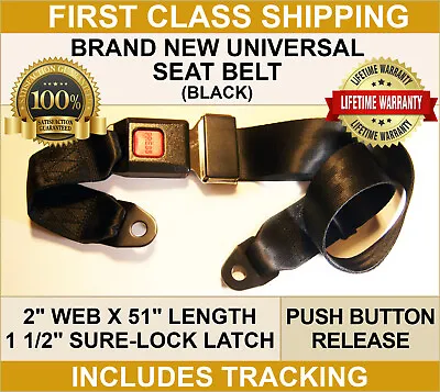 Seat Belt Safety Lap Belts Adjustable Universal Buckle Replacement (new) 2 Point • $14.89