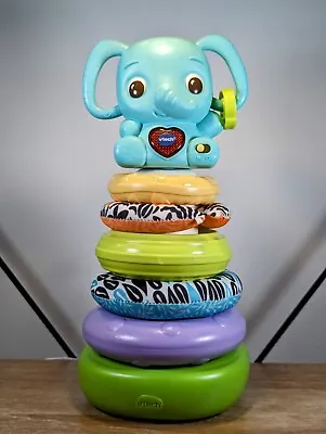 VTech Stacking Ring Baby Toddler Toy Rattle & Link Elephant Brand New • £7.99