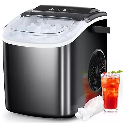 Ice Maker Countertop Portable Ice Machine With Self-Cleaning 26.5Lbs/24Hrs 9  • $89.18