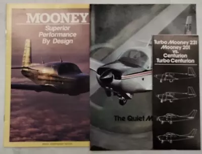 3-Mooney 201 & 231  Brochures-Originals • $19.95