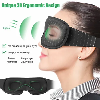 $9.96 • Buy Travel 3D Eye Mask Sleep Soft Padded Shade Cover Rest Relax Sleeping Blindfold