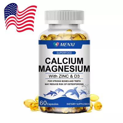 Zinc Calcium Magnesium & Vitamin D Complex Supplement 60 Vegetarian Capsules • $11.29