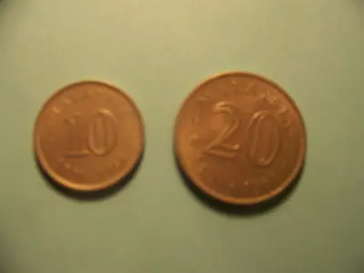 Malaysia  10 Sen & 20 Sen  1968  Coins    Lot Of Two Coins    [ Free H&s ] • $3.45