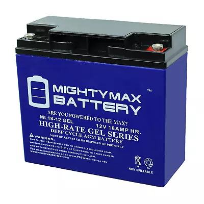 Mighty Max 12V 18AH GEL Battery Replaces Yamaha 600 YFM600FW Grizzly 1998-2001 • $44.99