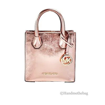 Michael Kors Mercer XS Primrose Metallic North South Shopper Crossbody Bag • $84