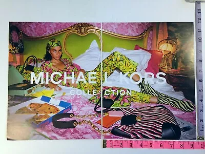 Print Ad - Binx Walton Photo Bed Long Legs Ankles - Michael Kors Ad • $6.01